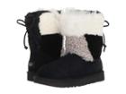Ugg Classic Short Patchwork Fluff (black) Women's Pull-on Boots