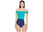 Flagpole Gia One-piece (navy/white/seagreen) Women's Swimsuits One Piece