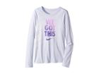 Nike Kids Nsw We Got This Long Sleeve Tee (little Kids/big Kids) (palest Purple) Girl's T Shirt