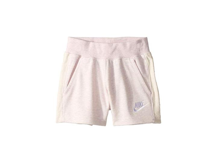 Nike Kids Lightweight French Terry Shorts (little Kids) (pink Foam Heather) Girl's Shorts