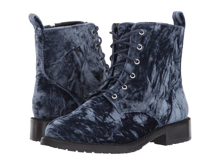 Rebecca Minkoff Gerry (moon Crushed Velvet) Women's Lace-up Boots
