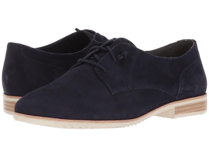 Tamaris Pistil 1-1-23204-20 (navy Suede) Women's Lace Up Wing Tip Shoes