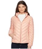 Michael Michael Kors Zip Front Stand Collar Packable M823044f (blush) Women's Coat