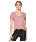 Pink Rose Short Dolman Sleeve V-neck Shirttail Top W/ Back Yoke (gorgeola) Women's Clothing