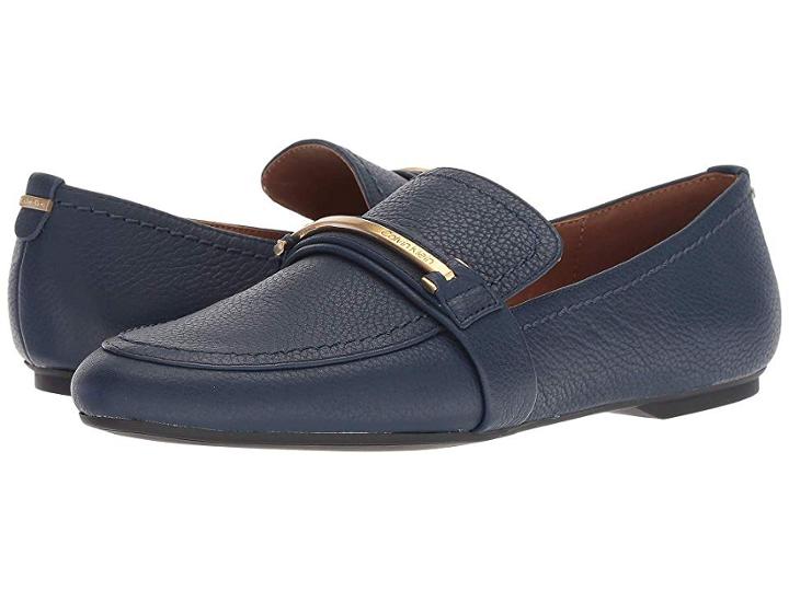 Calvin Klein Orianna (dark Navy Pebble Grain) Women's Maryjane Shoes
