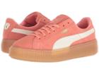 Puma Kids Suede Platform Snk (big Kid) (shell Pink/whisper White) Girls Shoes