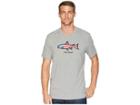 Life Is Good American Fish Crusher Tee (heather Gray) Men's T Shirt