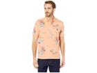 Nautica Short Sleeve Painted Map Polo (guava Punch) Men's Clothing