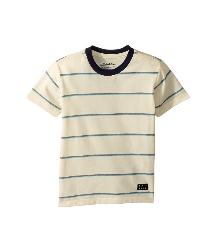 Billabong Kids Die Cut Stripe Short Sleeve Crew T-shirt (toddler/little Kids) (salt) Boy's T Shirt