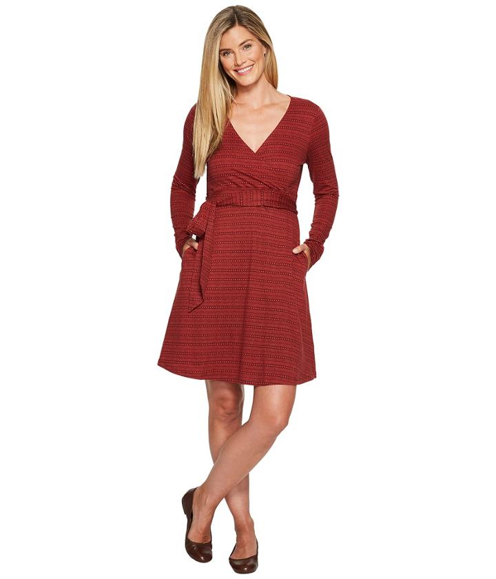 Toad&co Cue Wrap Dress (mahogany Dot Print) Women's Dress