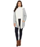 Mod-o-doc Sweater And Faux Fur Reversible Cardigan Jacket (falcon) Women's Coat
