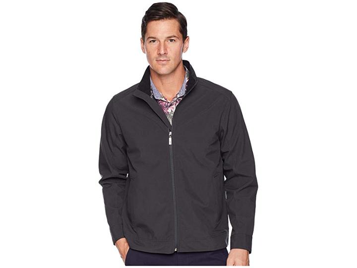 Tommy Bahama Ace Flier Zip Jacket (ash Grey) Men's Coat