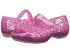 Crocs Kids Isabella Glitter Jelly Flat Ps (toddler/little Kid) (vibrant Pink) Girls Shoes
