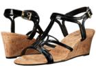 Vaneli Merope (black Mag Patent) Women's Wedge Shoes
