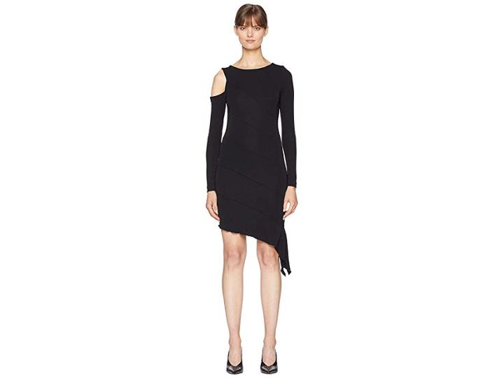 Nicole Miller Exposed Shoulder Dress (black) Women's Dress