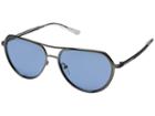 Michael Kors Madrid 0mk1036 57mm (gunmetal/chambray Solid) Fashion Sunglasses