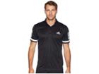 Adidas Tennis Club 3-stripe Polo (black/white) Men's Short Sleeve Pullover
