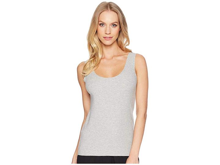 Commando Heathered Cotton Tank Top Ctk55 (heathered Grey) Women's Sleeveless