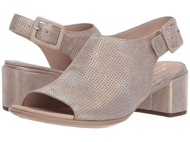 Ecco Shape 35 Block Slingback (moon Rock) Women's Sling Back Shoes