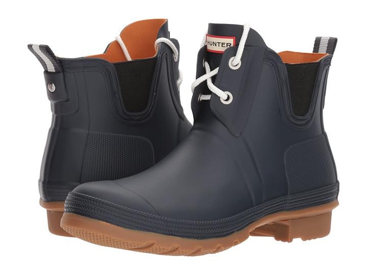 Hunter Original Sissinghurst Lace Pull-on Boot (navy/gum) Women's Rain Boots