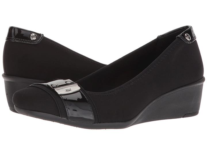 Anne Klein Winda (black Multi Fabric) Women's Shoes