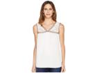 Wrangler Lace Shoulder Tank (ivory) Women's Clothing