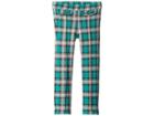 Janie And Jack Double Knit Pants (toddler/little Kids/big Kids) (teal Plaid) Girl's Casual Pants