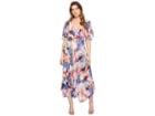 Catherine Catherine Malandrino Jos Ruffle Midi Wrap Dress (spring Blooms) Women's Dress