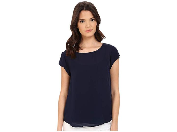 Joie Rancher Silk Top (dark Navy) Women's Blouse