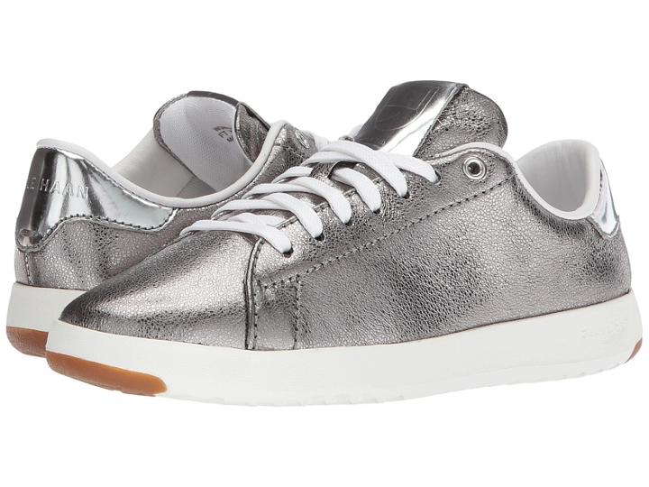 Cole Haan Grandpro Tennis (anthracite Glitter Metallic/gunmetal/optic White) Women's Lace Up Casual Shoes