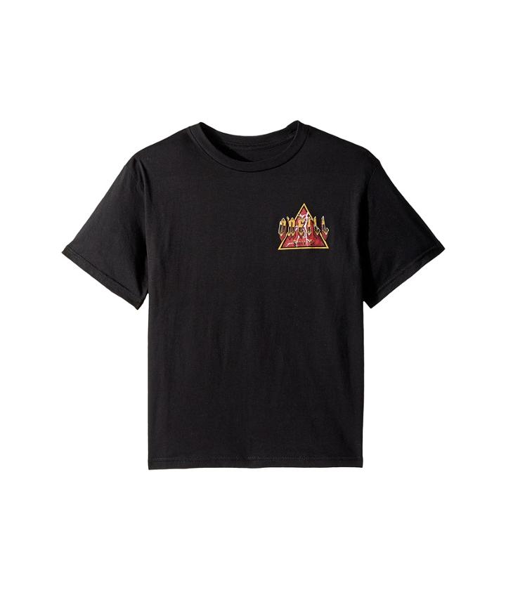 O'neill Kids Metal Madness Short Sleeve Tee Screens Imprint (big Kids) (black) Boy's T Shirt