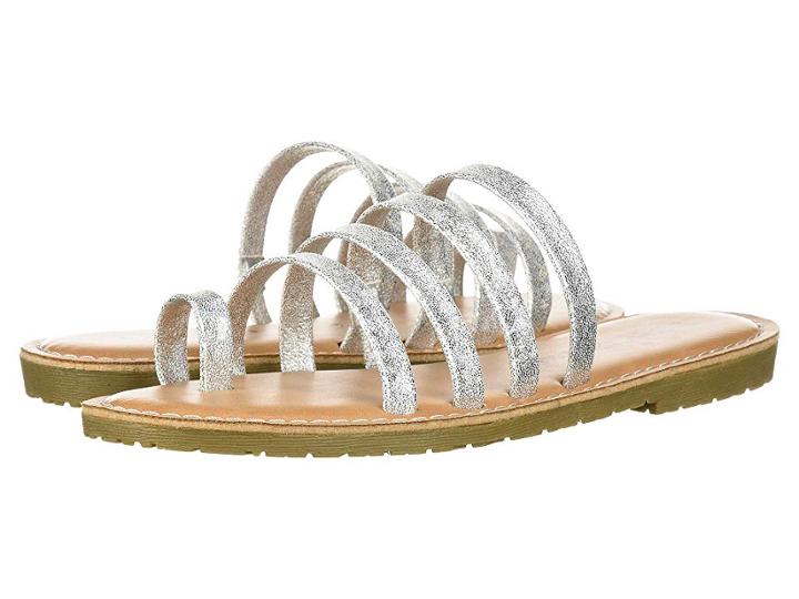 Dirty Laundry Ekia Slide Sandal (silver Sparkle) Women's Sandals