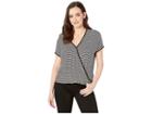 Bobeau Stripe Surplus (black/oatmeal) Women's T Shirt