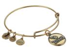 Alex And Ani Tennessee Titans Logo Charm Bangle (rafaelian Gold Finish) Bracelet