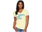 Life Is Good Where's The Love? Crusher Vee Tee (happy Yellow Tie-dye) Women's T Shirt