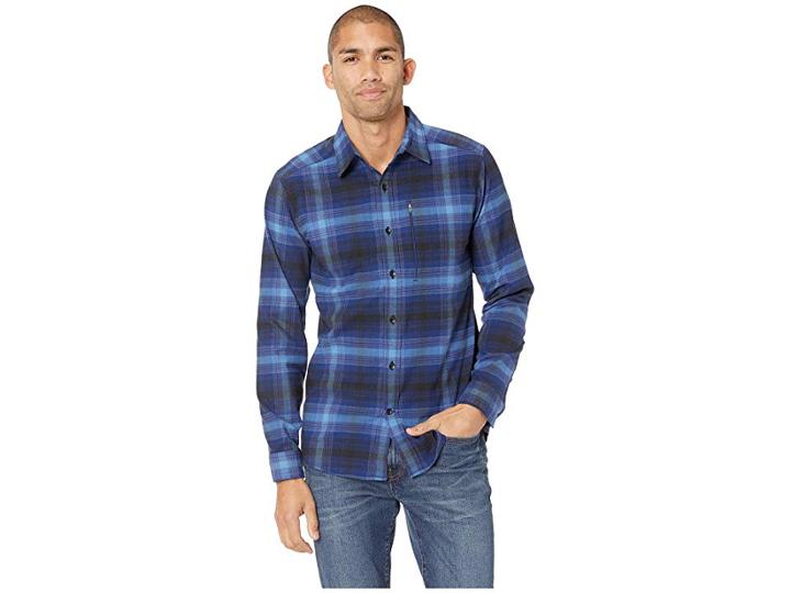 Royal Robbins Merinoluxtm Flannel Long Sleeve (blue Depths) Men's Long Sleeve Button Up