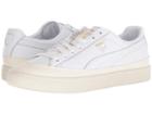 Puma Clyde Rubber Toe Leather (puma White/whisper White) Men's Shoes