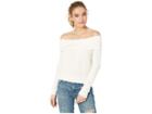 Bcbgeneration Off Shoulder Cable Sweater (gardenia) Women's Clothing