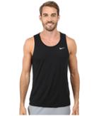 Nike Dri-fittm Contour Running Singlet (black/reflective Silver) Men's Workout