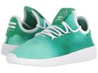 Adidas Originals Kids Pw Tennis Hu (big Kid) (green/white) Kids Shoes