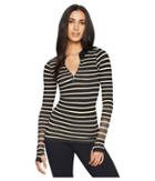 Free People Movement Striped Slay Top (black Combo) Women's Clothing