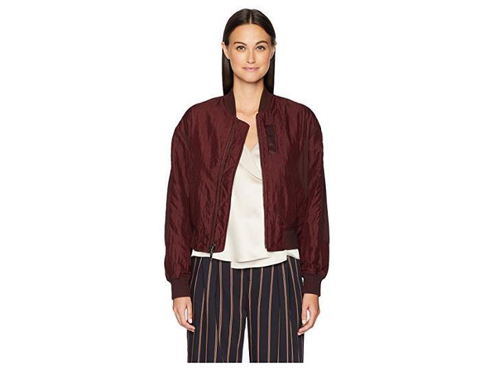 Vince Reversible Bomber (black Cherry/coastal Blue) Women's Coat