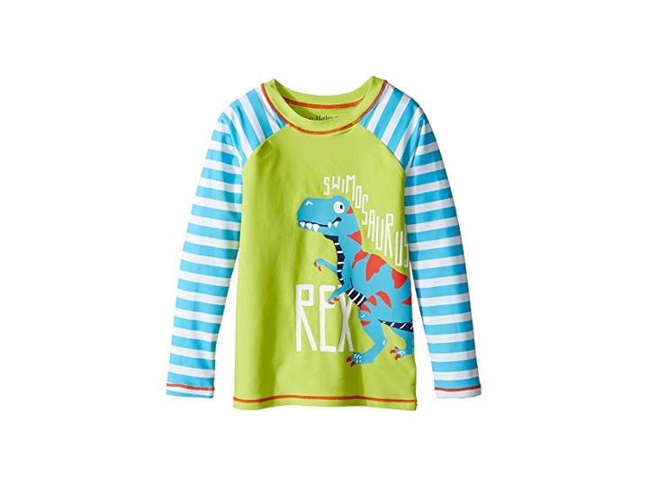 Hatley Kids Roaring T-rex Rashguard (toddler/little Kids/big Kids) (green) Boy's Swimwear