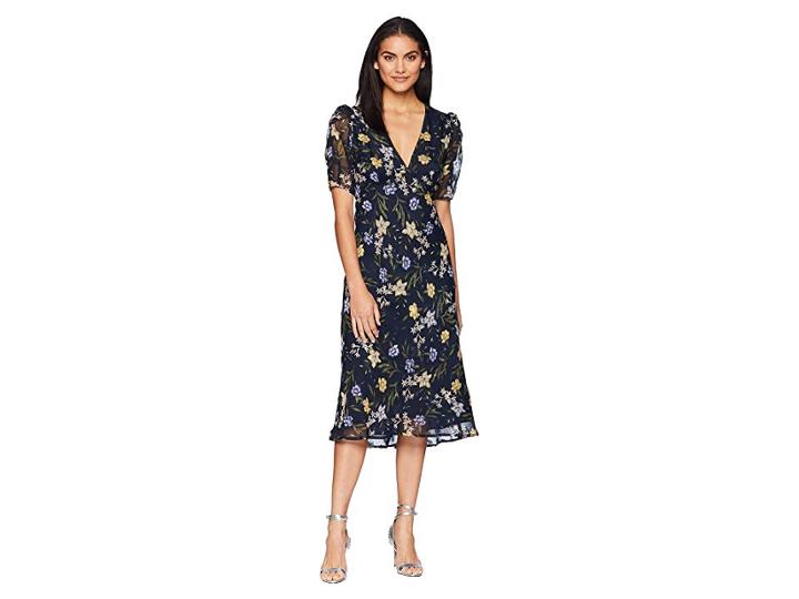 Astr The Label Marleen Dress (navy/yellow Floral) Women's Dress