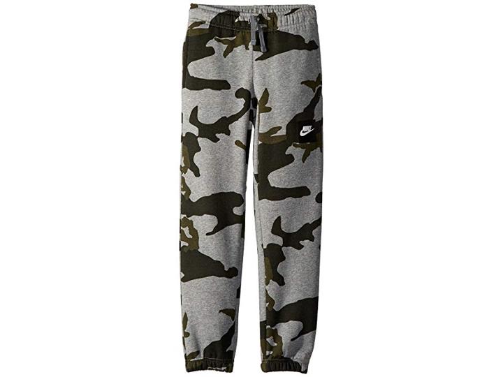 Nike Kids Sportswear Print Pant (little Kids/big Kids) (dark Grey Heather) Boy's Casual Pants