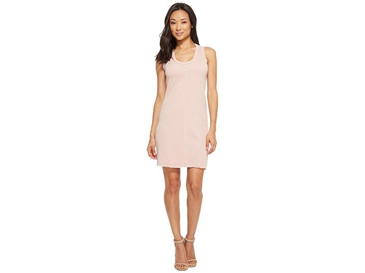 Lanston Raw Edge Mini Dress (blush) Women's Dress