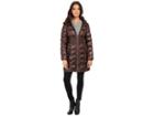 Via Spiga Hooded Packable Coat W/ Corset Waist (copper) Women's Coat