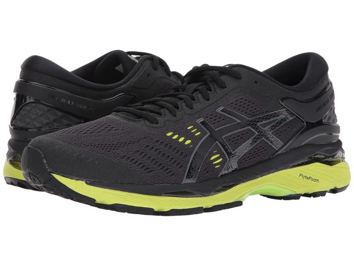Asics Gel-kayano(r) 24 (black/green Gecko/phantom) Men's Running Shoes