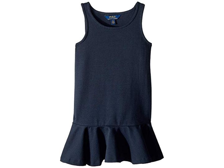 Polo Ralph Lauren Kids Ponte Sleeveless Dress (little Kids) (aviator Navy) Girl's Dress