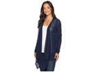 Michael Michael Kors Open Cardigan With Uneven Hem (true Navy) Women's Sweater